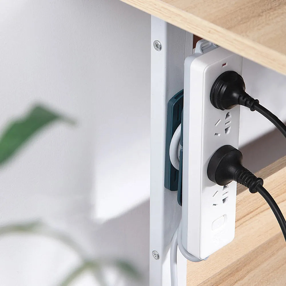Self-Adhesive Power Strip Holder with Cable Organizer