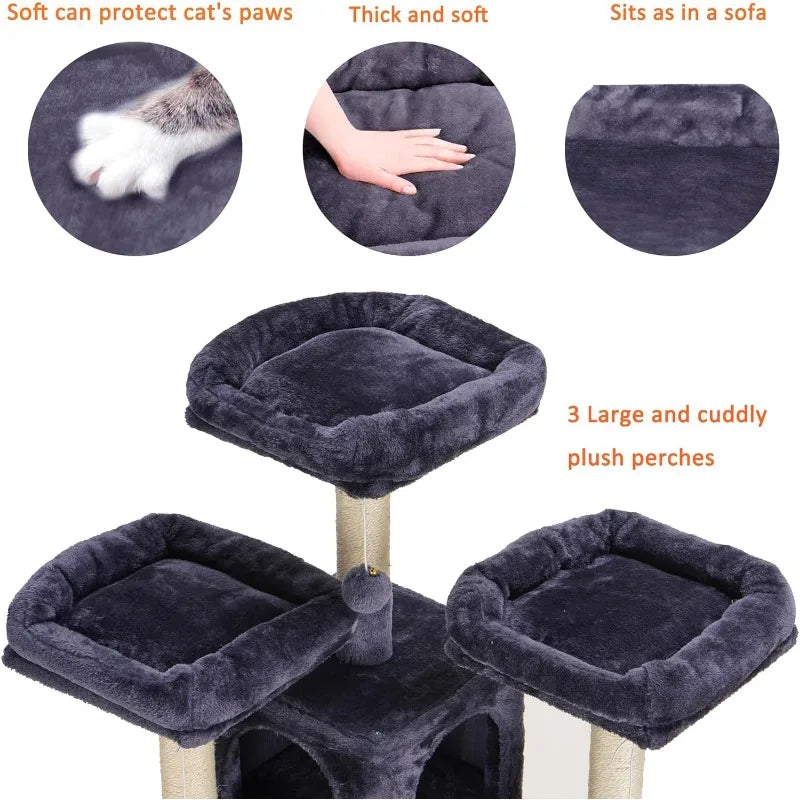 Heybly Cat Tower, 73 inches Tall