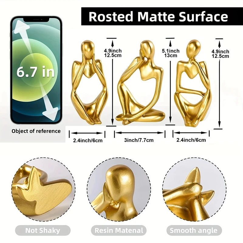 Abstract Thinker Statue Resin Figurine