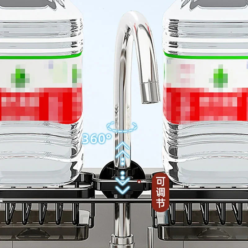 Aluminum Sink Faucet Storage Rack