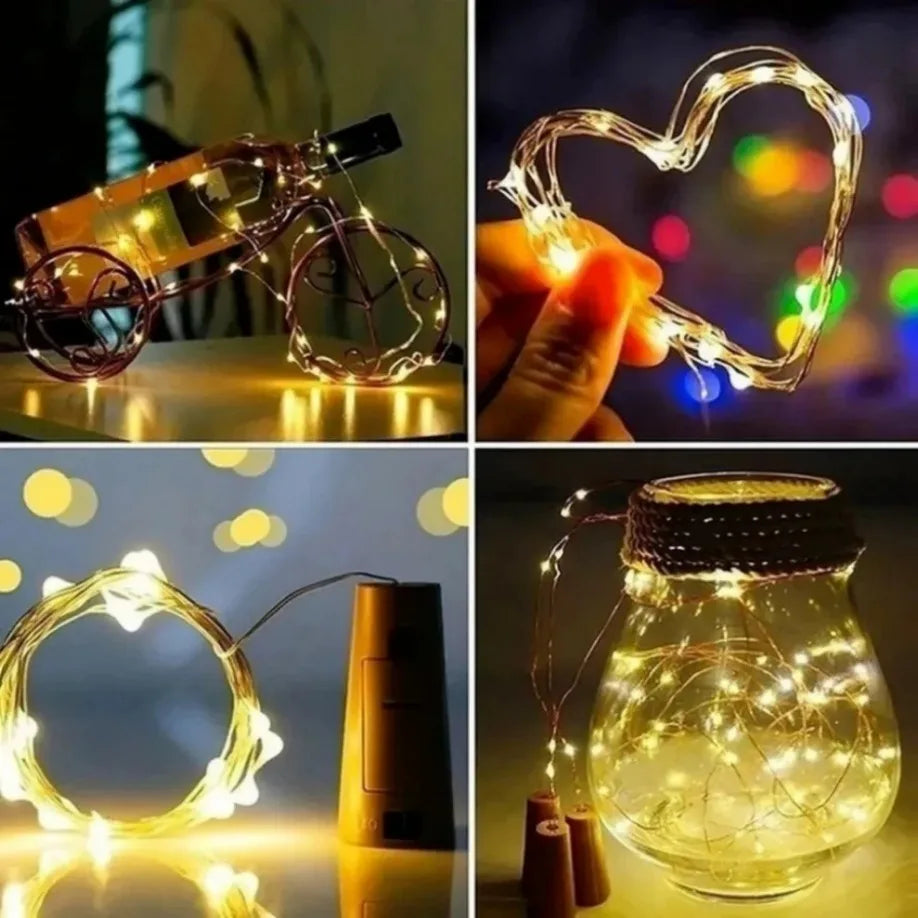 Wine Bottle Cork Copper Wire String Lights