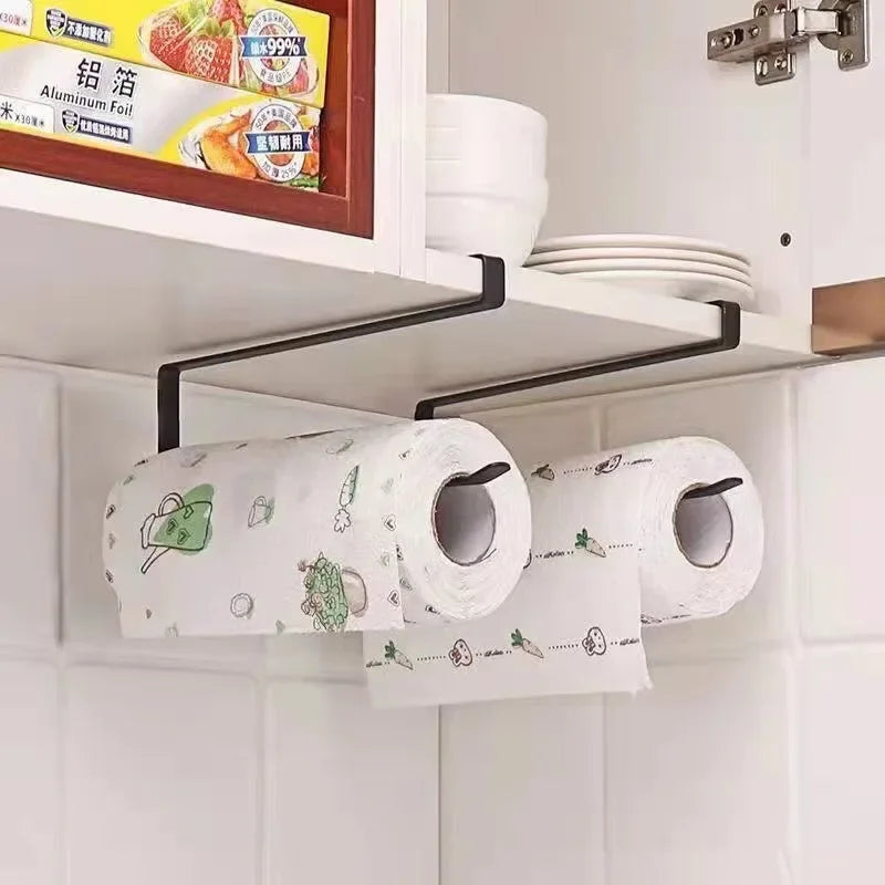Home Tissue Towel Rack Wall Hanging Shelf Kitchen Organizer