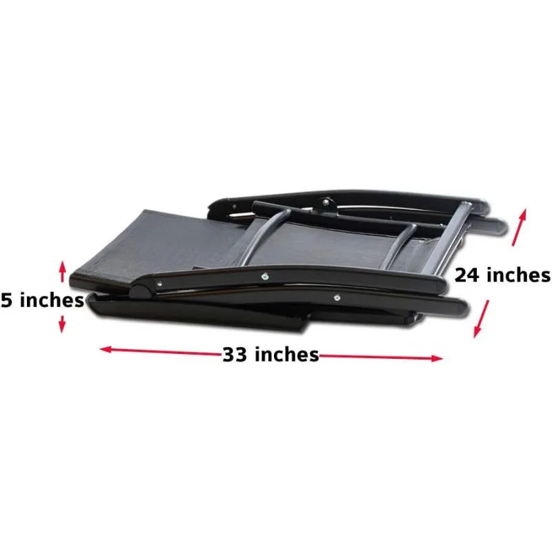 TechCare Heavy Duty Durable Adjustable Reclining Folding Outdoor Chair