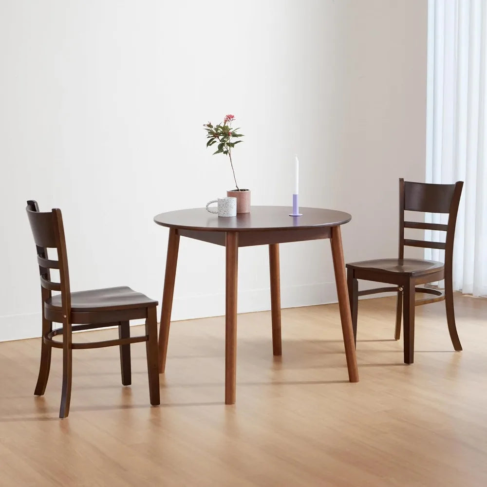 Mid Century Modern Malaysian Oak Kitchen Table (Walnut)