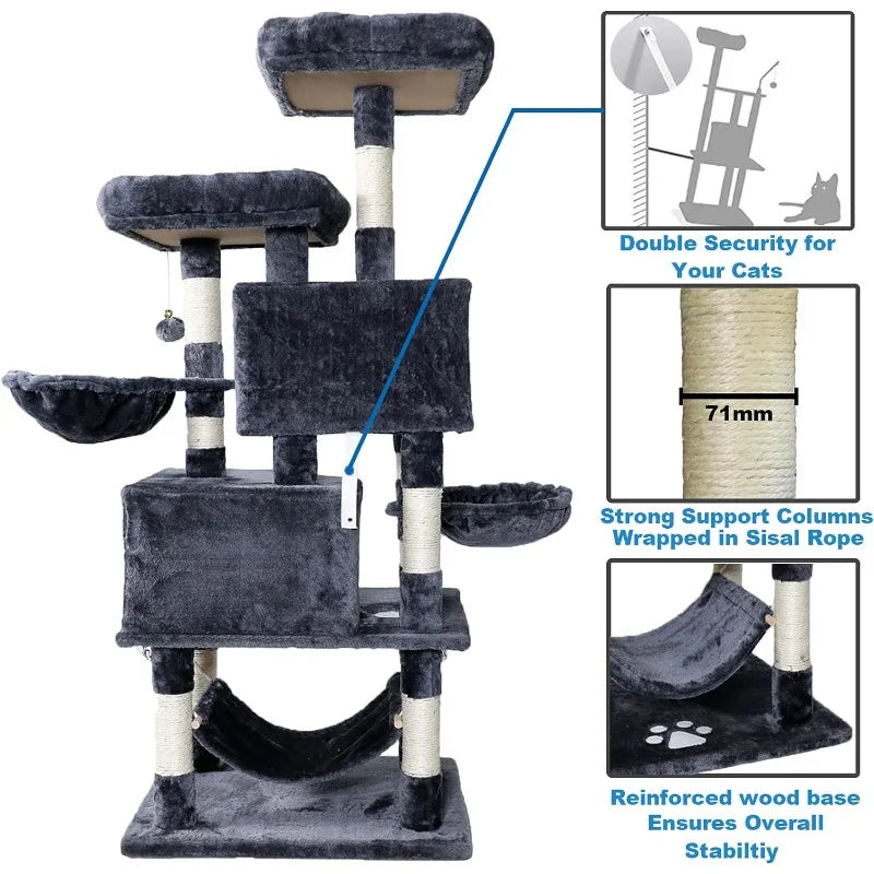 NEGTTE Multi-level Cat Tree for Indoor Cats-