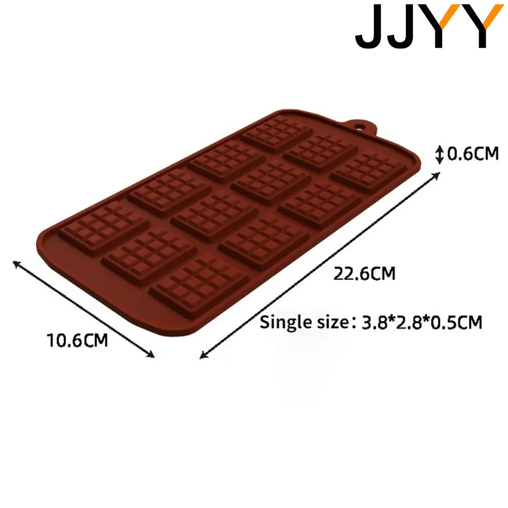 JJYY 12-Cavity Silicone Chocolate and Fondant Mold: Cake Decorating Essential