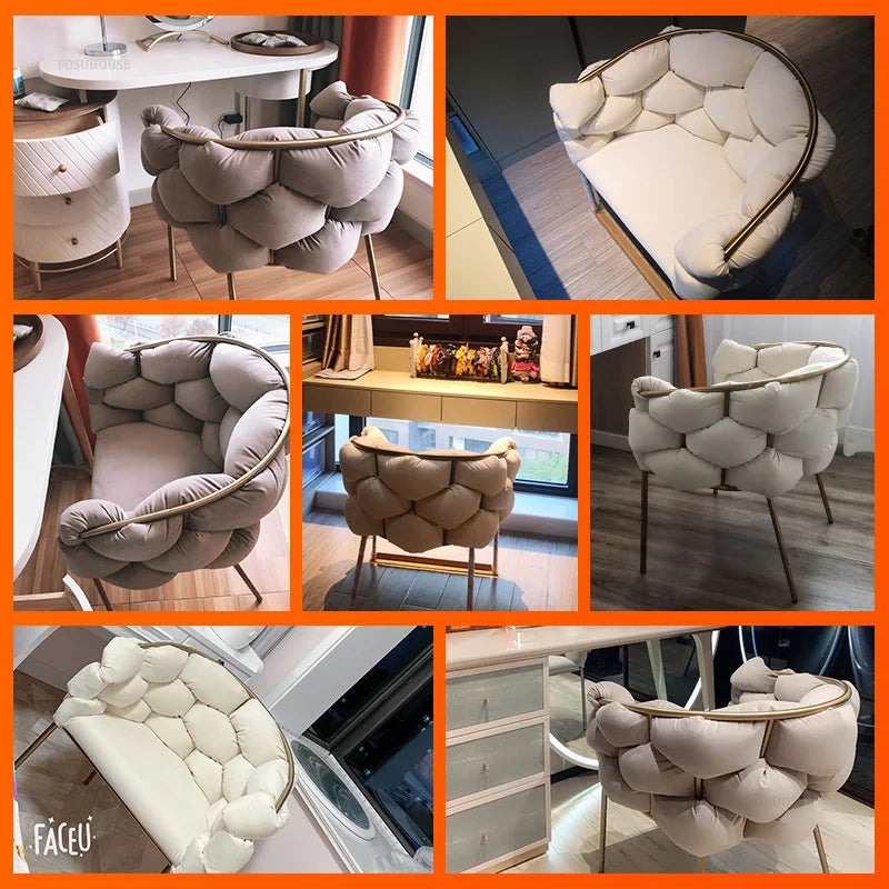 Upholstered Backrest Luxury Chairs