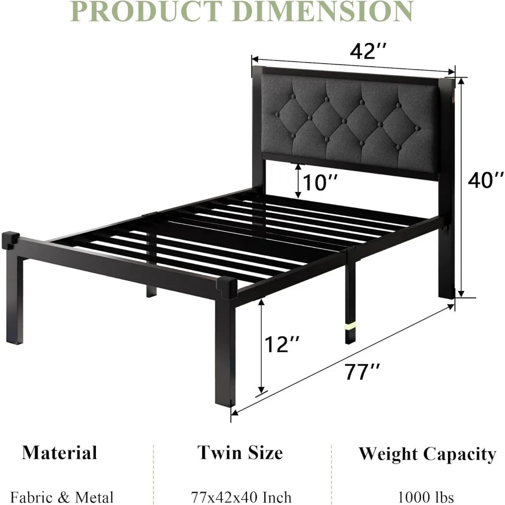 Heavy-Duty Platform Bed Frame