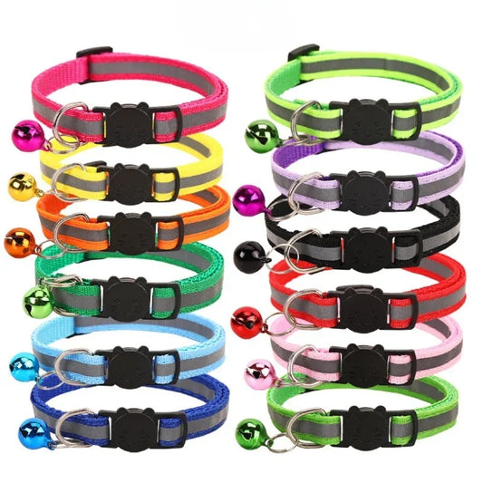 Round Ears Reflective Cat  Buckle Collar