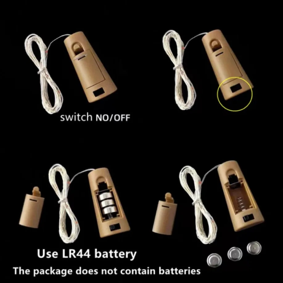 Wine Bottle Cork Copper Wire String Lights