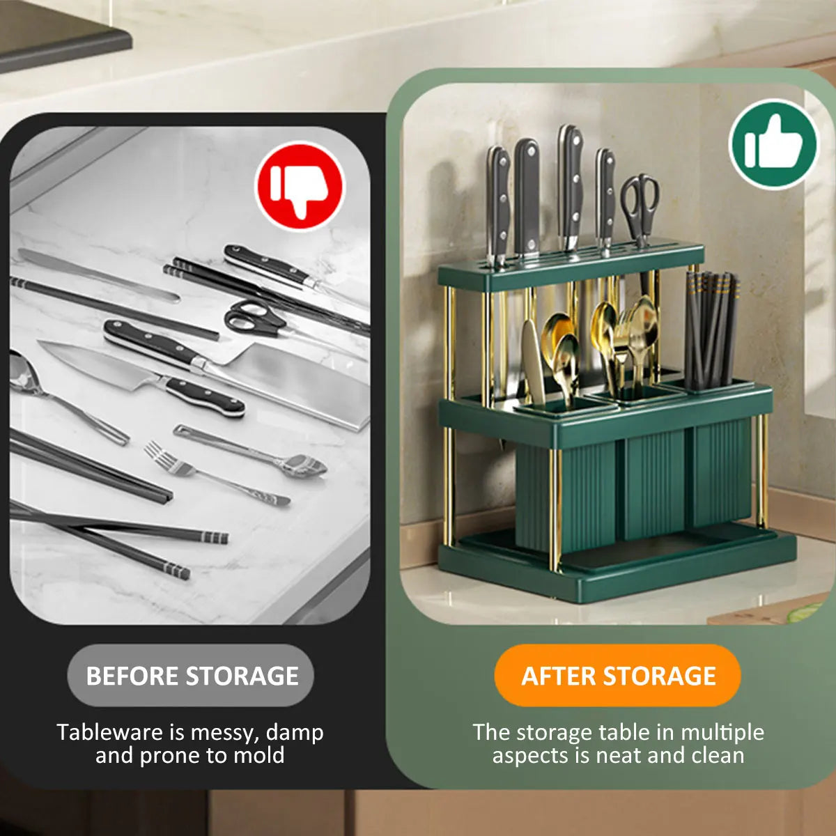 Cutter and Cutlery Drying Rack