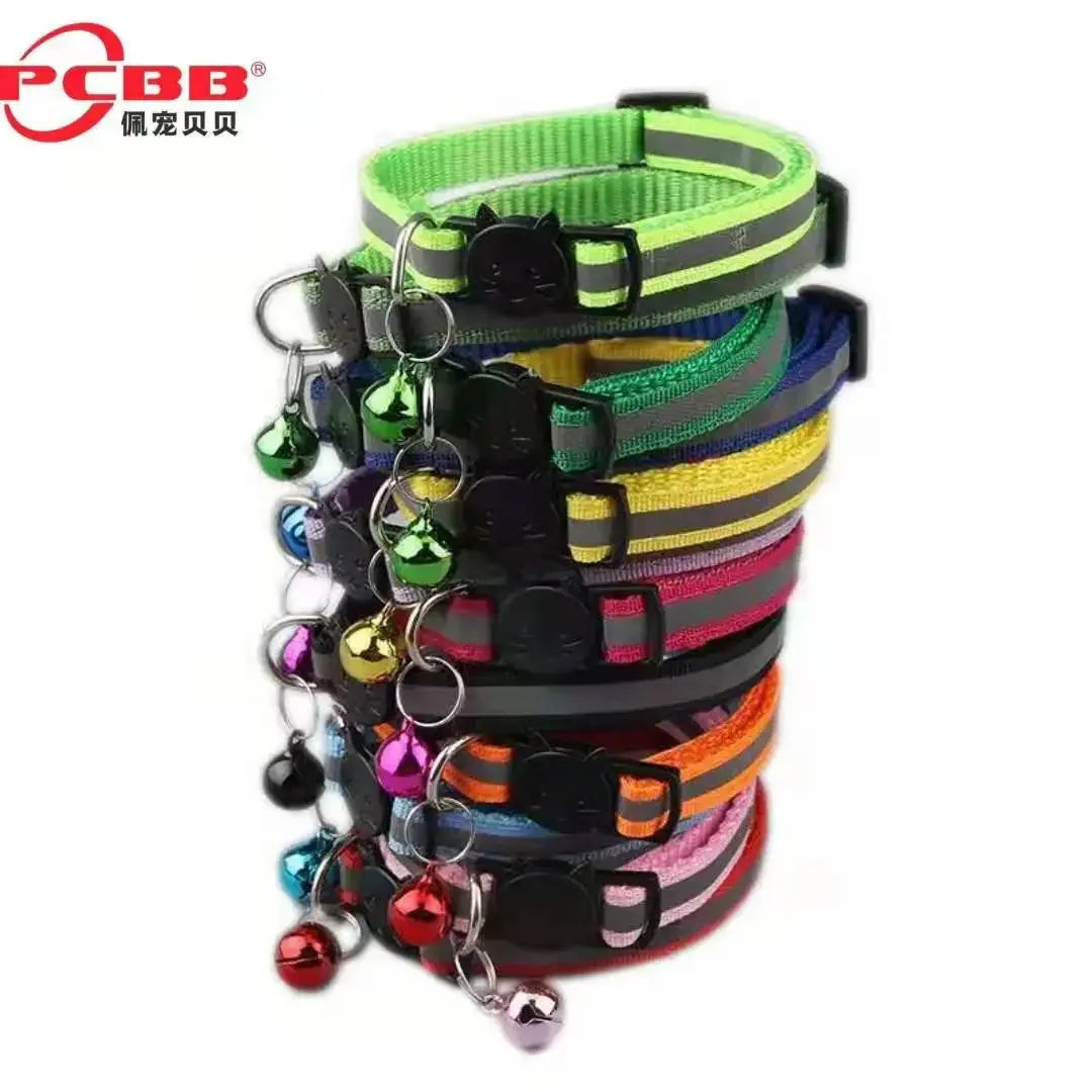 Round Ears Reflective Cat  Buckle Collar