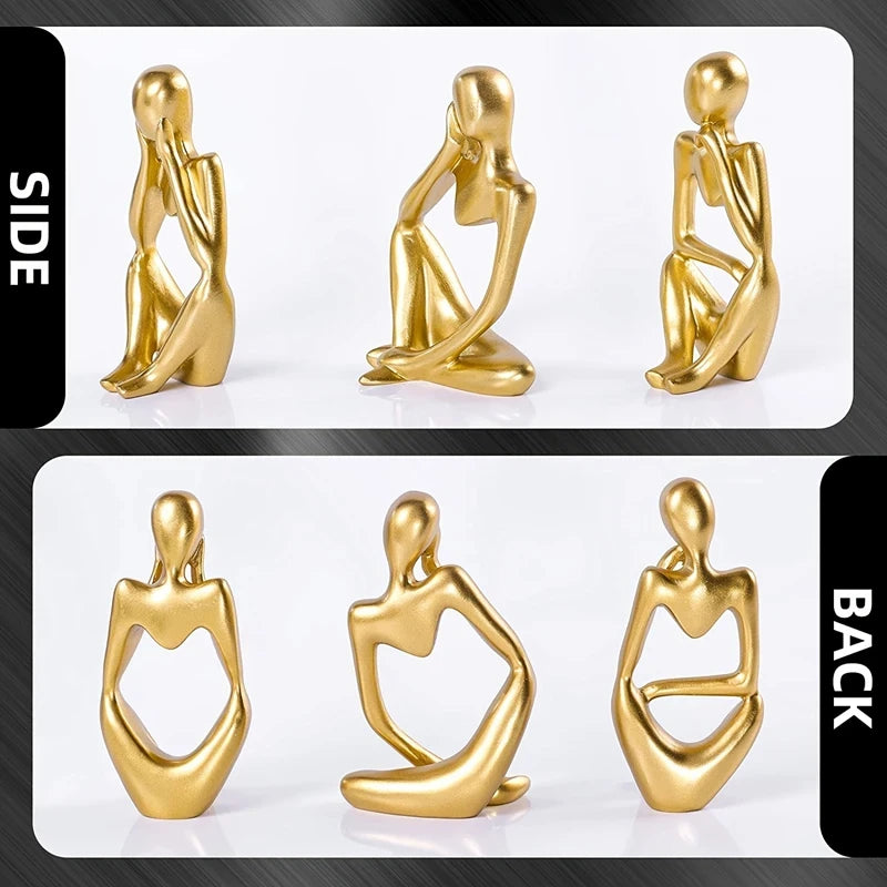 Abstract Thinker Statue Resin Figurine