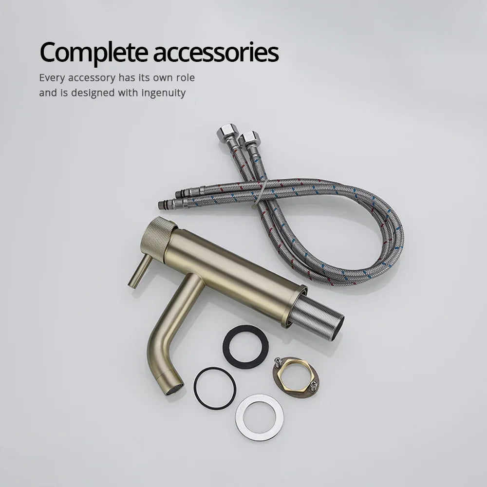 Brushed Gold Basin Faucet