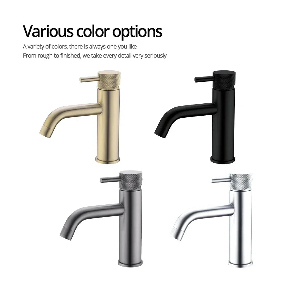 Brushed Gold Basin Faucet