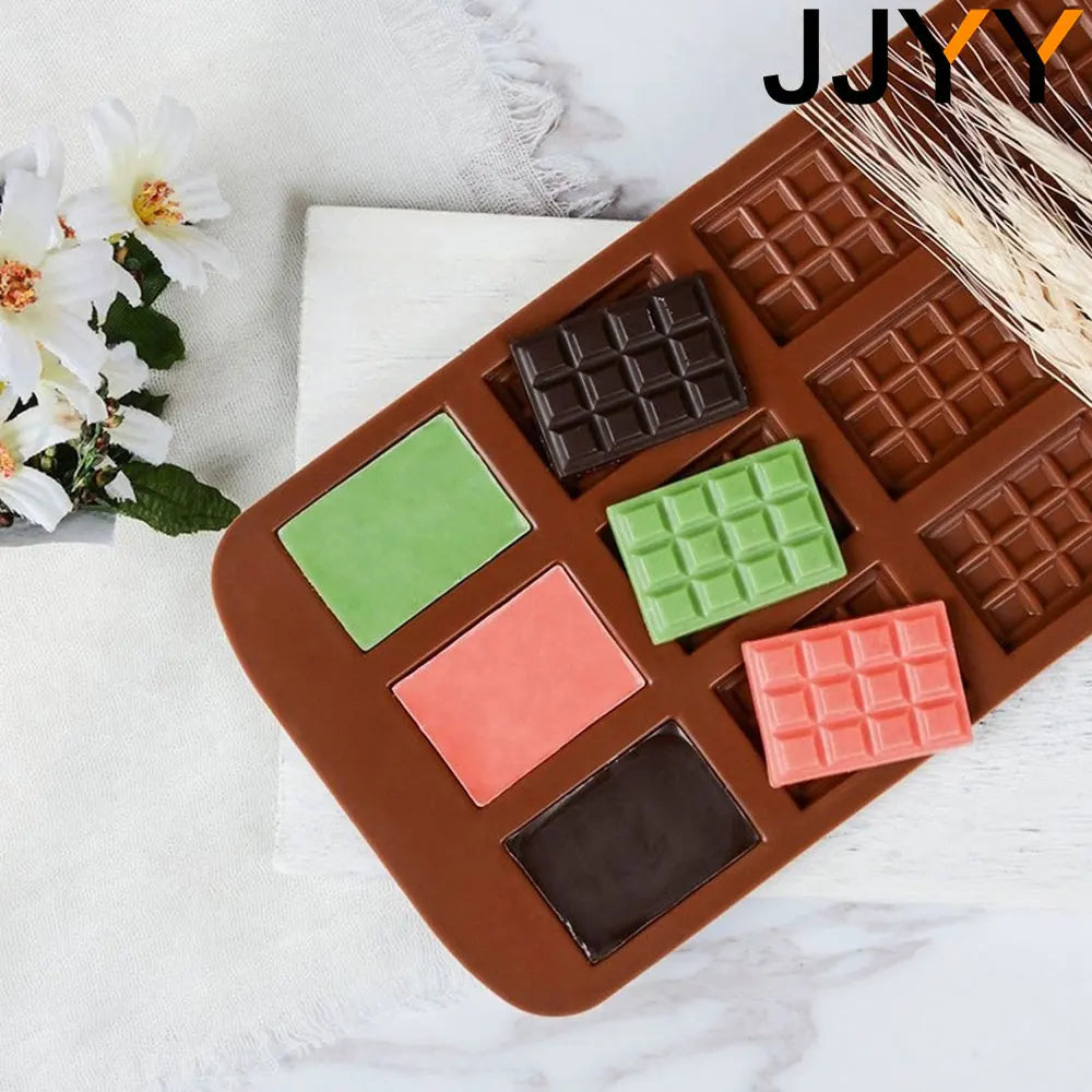 JJYY 12-Cavity Silicone Chocolate and Fondant Mold: Cake Decorating Essential