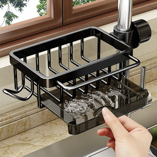 Aluminum Sink Faucet Storage Rack