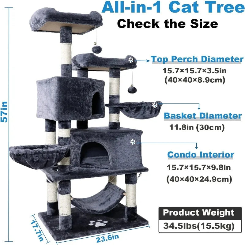NEGTTE Multi-level Cat Tree for Indoor Cats-