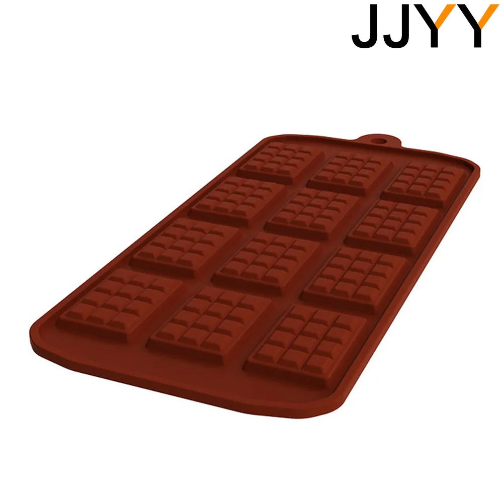 JJYY 12-Cavity Silicone Chocolate and Fondant Mold: Cake Decorating Essential