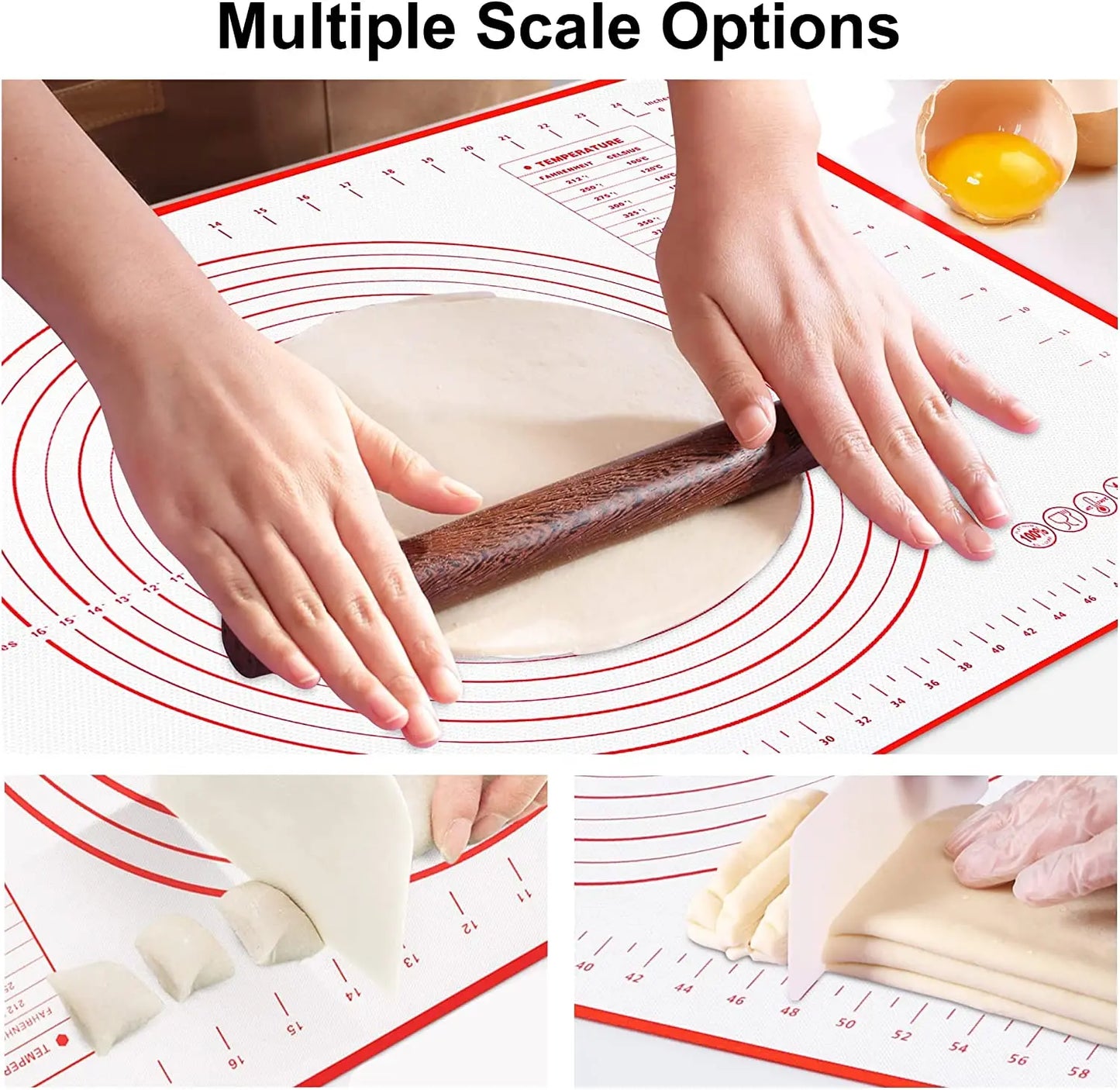 UNTIOR Silicone Dough Mat: Multi-functional Kitchen Bakeware