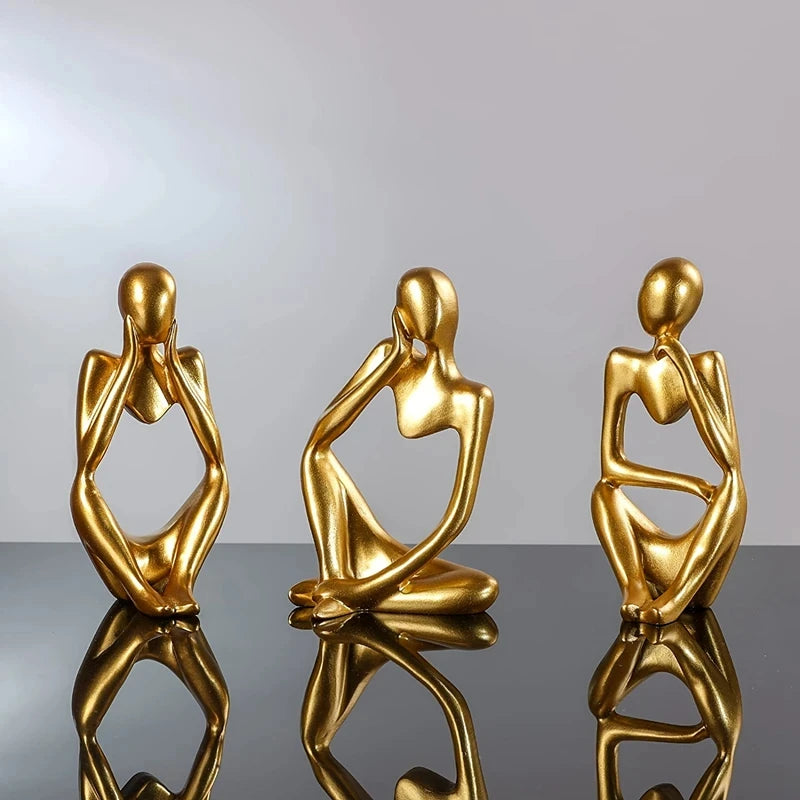 Abstract Thinker Statue Resin Figurine