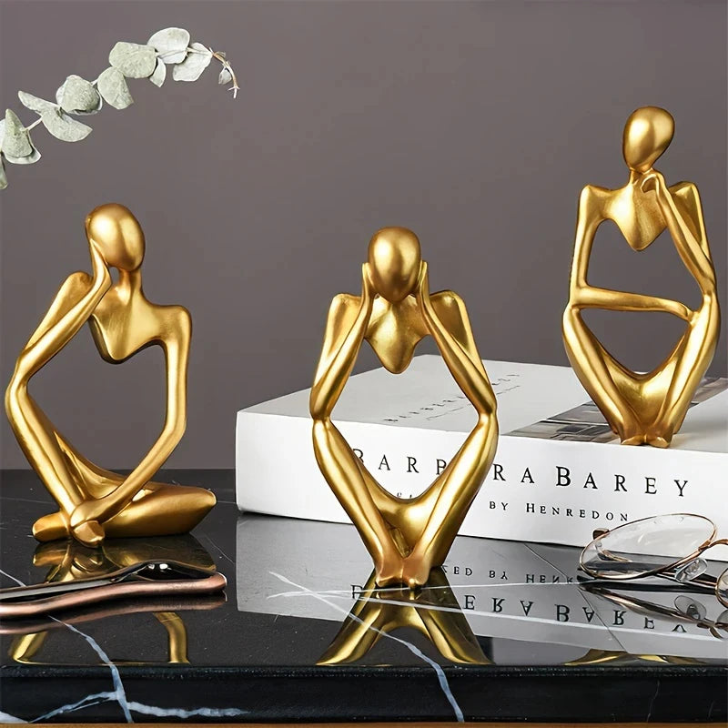 Abstract Thinker Statue Resin Figurine
