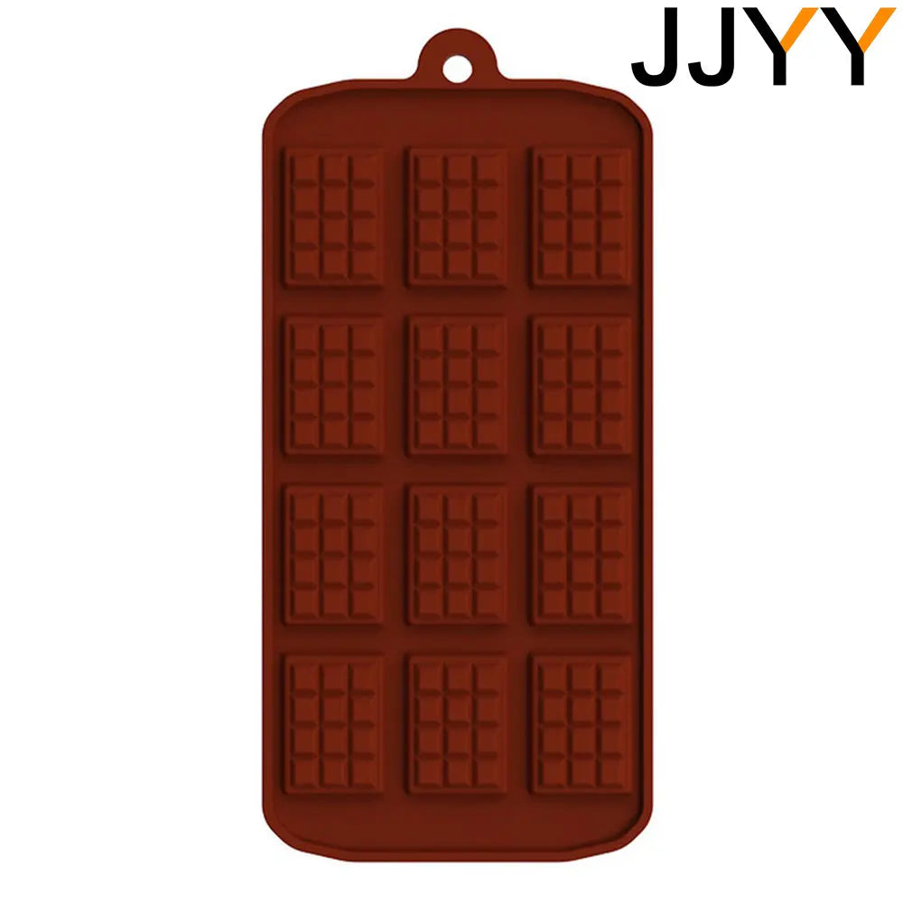 JJYY 12-Cavity Silicone Chocolate and Fondant Mold: Cake Decorating Essential